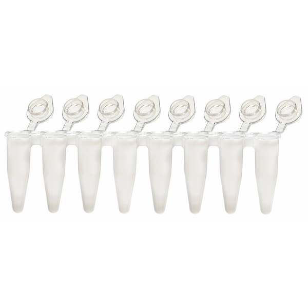 Scientific Specialties UltraFlux Rigid 0.2mL PCR Tube Strips, White, 120pk, 120PK 249951 - main